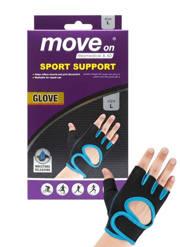 موف أون قفاز دعم الأصابع الرياضي من موف أون - دعم للأصابع بالعلاج الساخن والبارد لتخفيف الألم، ضمادة ضغط جل قابلة لإعادة الاستخدام - Image 1